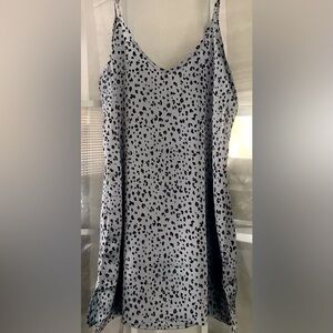 Zenana Outfitters Blue & Black Speckled Midi Dress-NEW in package